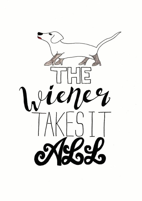 wiener dog Card 33369 created by The Sassy Slug