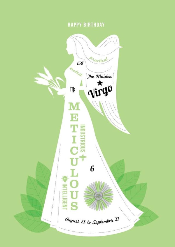 virgo september Birthday Card 26781 created by TRICIA O