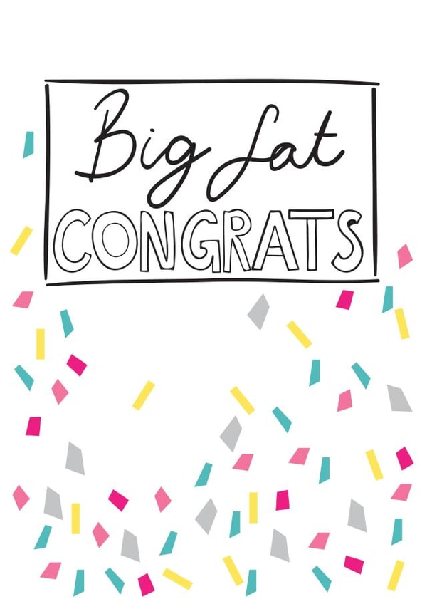 Big fat congrats - fun congratulations card created by Memelou