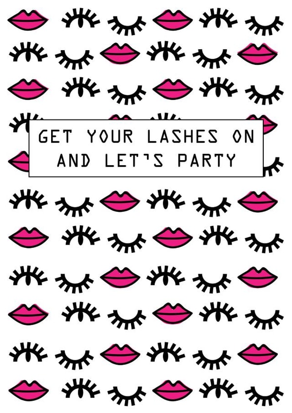 lips eyes Birthday Card 5555 created by Memelou