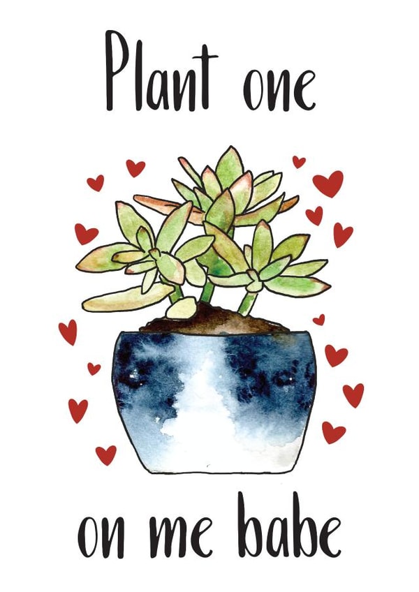 plant succulent Love & Friendship Card 33058 created by Emma M. Ezzie
