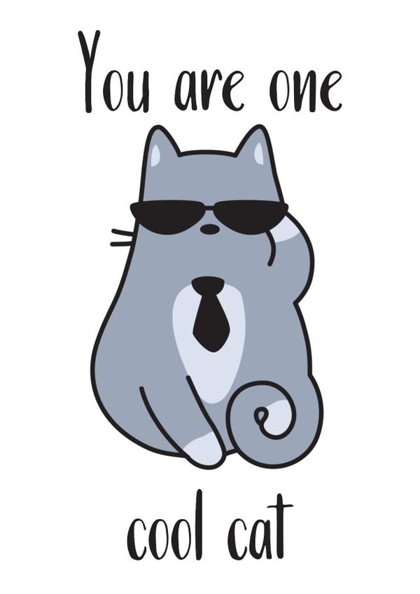 cute cat Congratulations Card 33060 created by Emma M. Ezzie