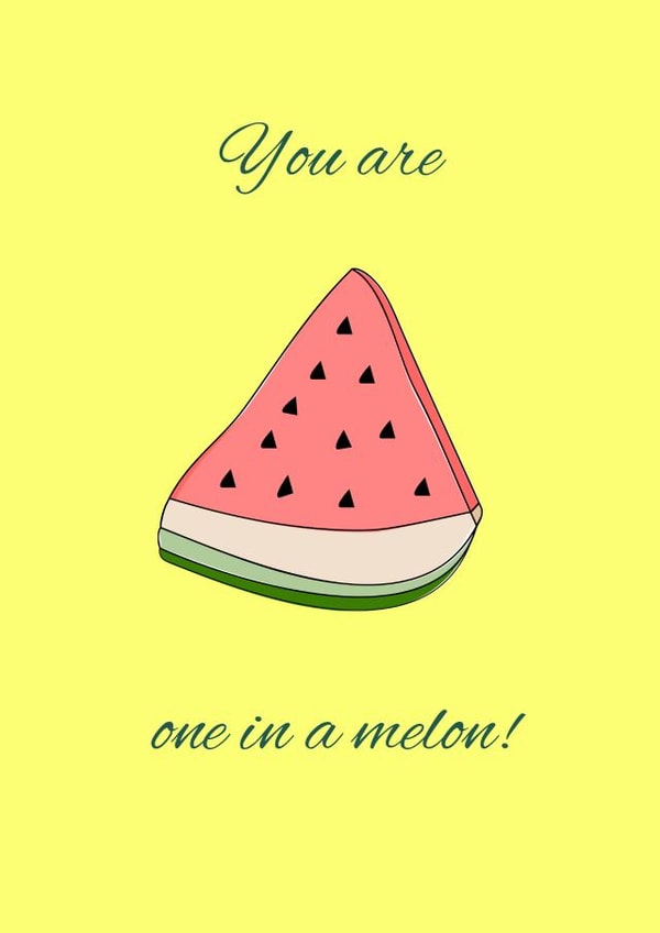 watermelon melon Card 29509 created by Hedge & Hog Prints