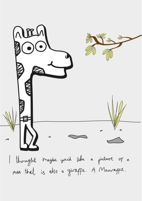 man giraffe Card 29692 created by Quite Like That