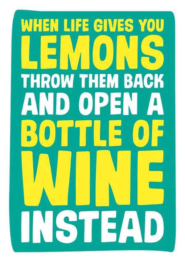 WINE FUNNY Love & Friendship Card 2997 created by Dean Morris Cards