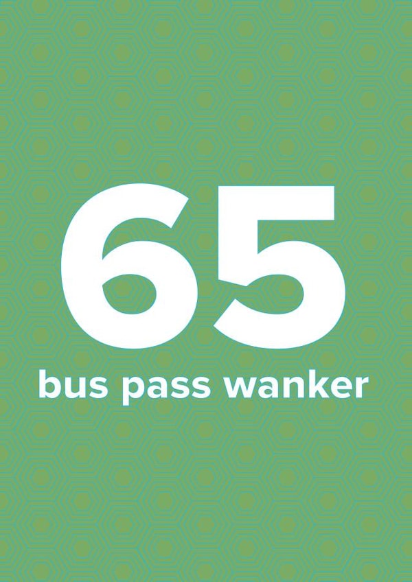 65th birthday card created by Just Spag