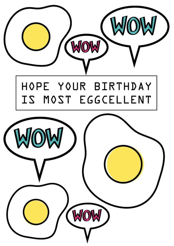 Eggcellent cool Birthday Card 5558 created by Memelou