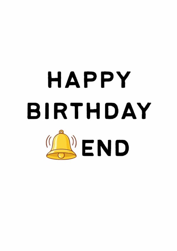 Rude Birthday Card - Bell end emoji Card created by thelittleone