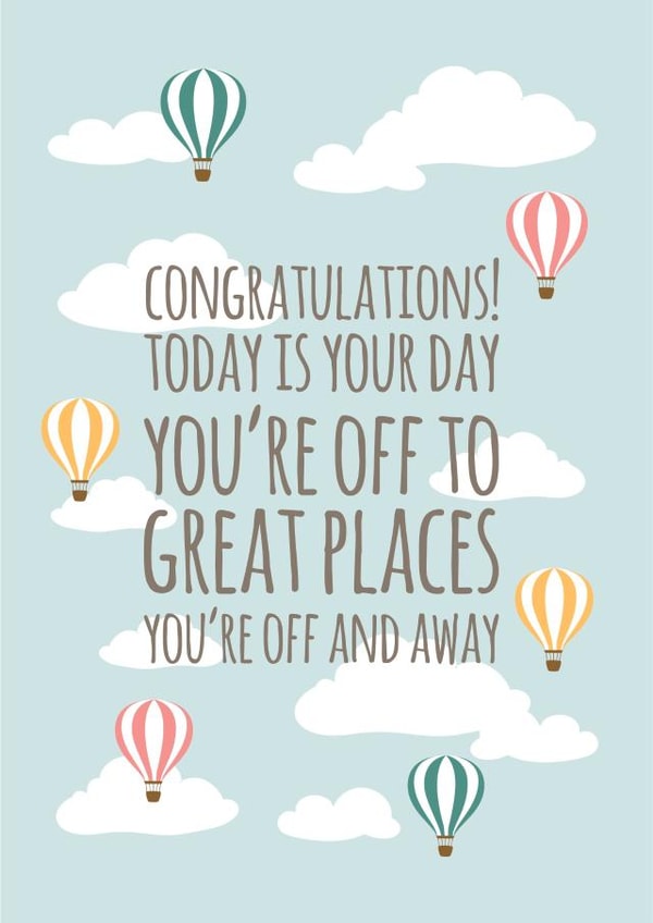 Sky High Leaving Card 9162 created by The Grumpy Pug