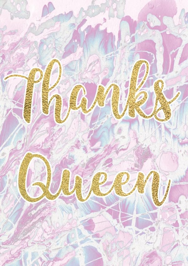 queen trendy Thank You Card 10863 created by Emma M. Ezzie