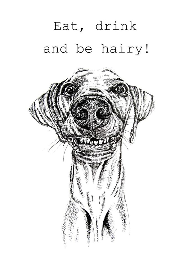 Funny Dog any occasion card created by sarahcoxartwork