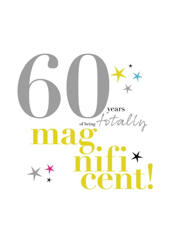 60 Sixty Birthday Card 9137 created by PAPAGRAZI