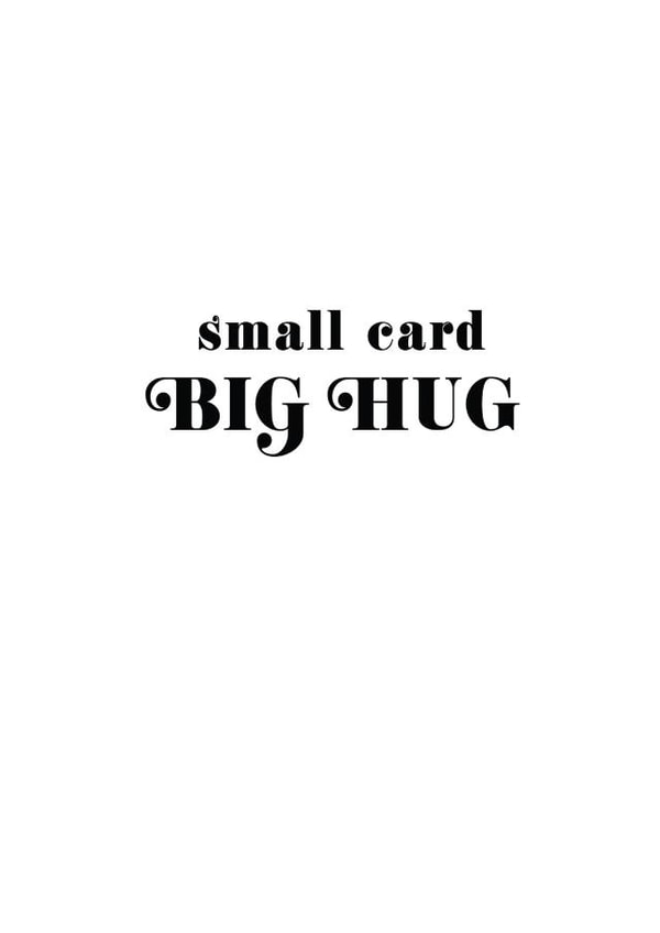 hug hello Sympathy Card 10778 created by Print is the New Black
