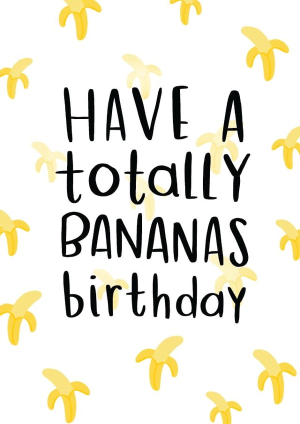 bananas happy Birthday Card 10840 created by Nutmeg and Arlo