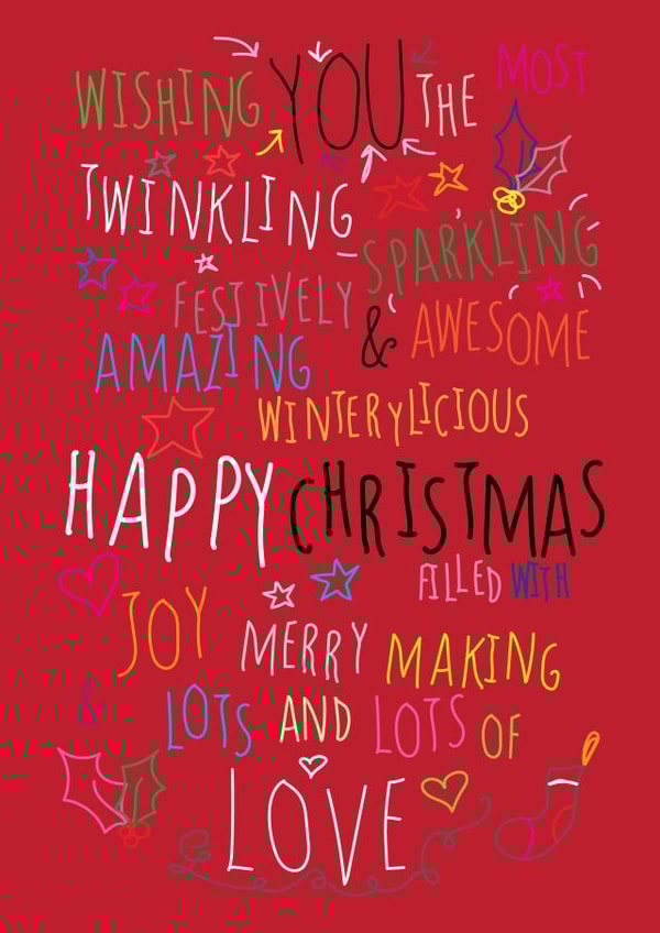 xmas festive Christmas Card 27963 created by Love and Happy Stuff
