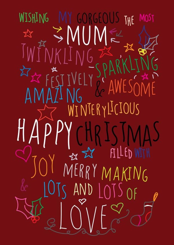 mum mother Christmas Card 27964 created by Love and Happy Stuff