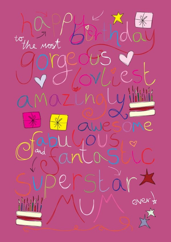 Happy Birthday Gorgeous Mum - Love You - Birthday Card 1001 created by Love and Happy Stuff