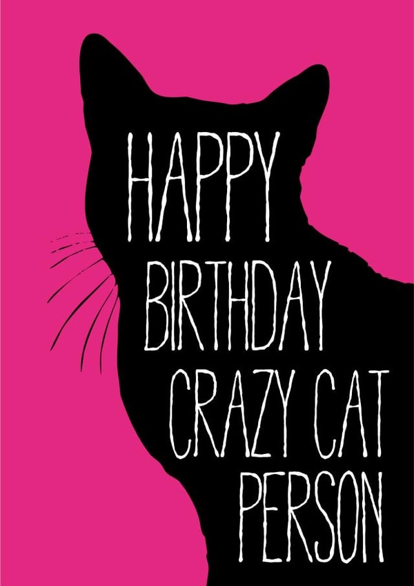 pink crazy Birthday Card 31656 created by The Grumpy Pug