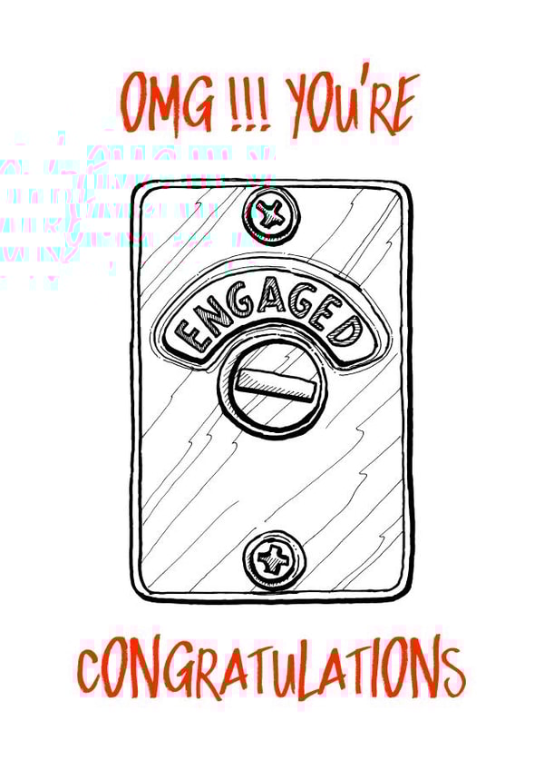 Funny Engagement card - Pun congratulations card created by Adam Regester