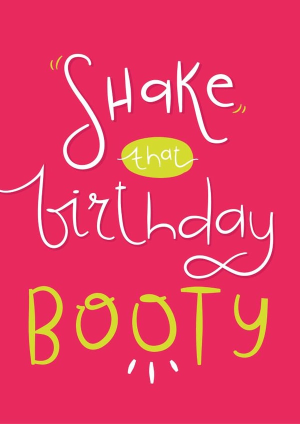 booty shake Birthday Card 10799 created by The Happy Life Balance Co.