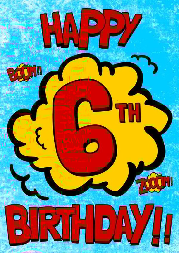 party 6 Birthday Card 9934 created by Alex Dato