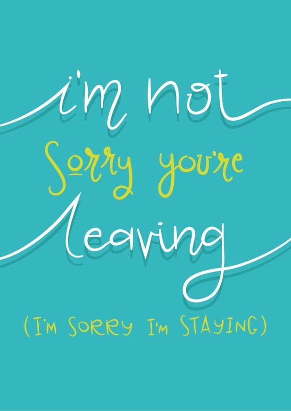 you're funny Leaving Card 10803 created by The Happy Life Balance Co.