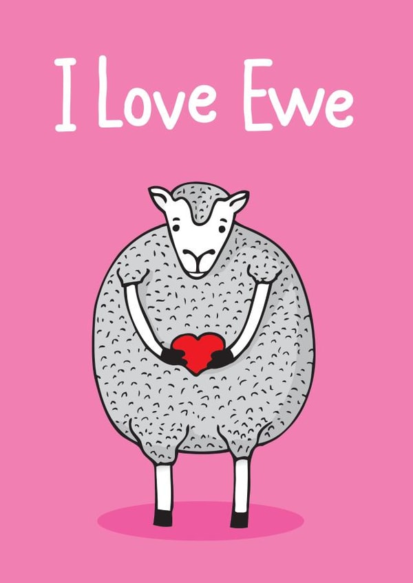 Sheep love Love & Friendship Card 33686 created by Pukka Design
