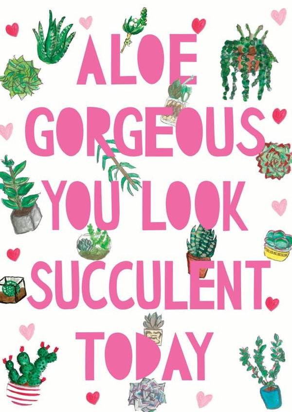 cactus succulent Love & Friendship Card 11227 created by Miss Bespoke Papercuts