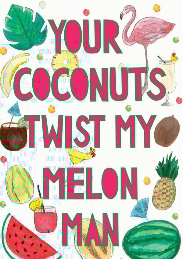 melons coconuts Card 33716 created by Miss Bespoke Papercuts