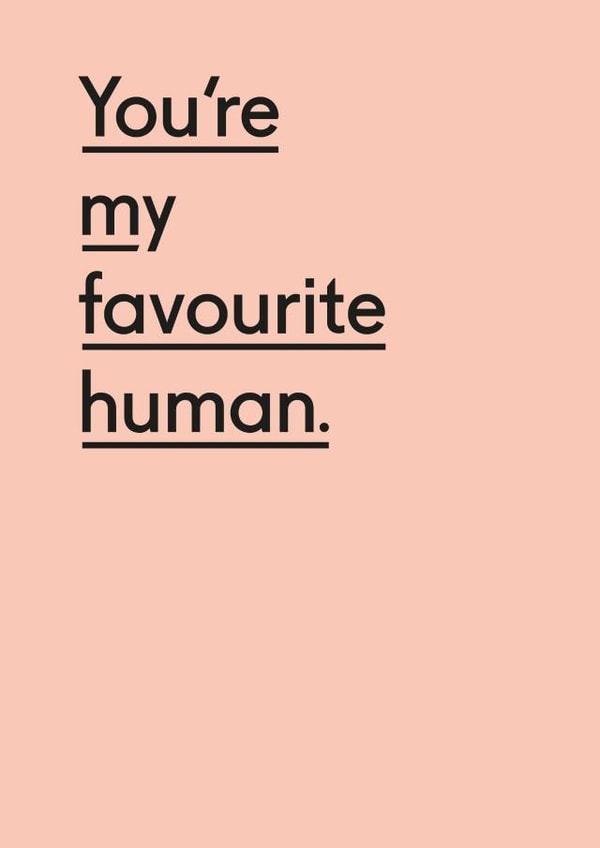 Anniversary card for your favourite human created by Twin Pines Creative