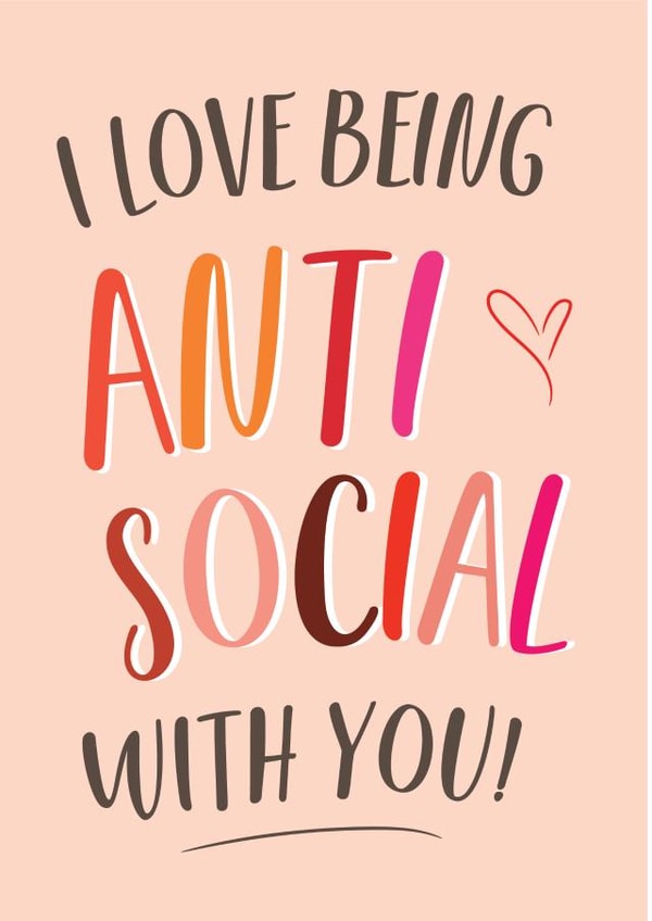 anti social Anniversary Card 33784 created by PAPR Boutique