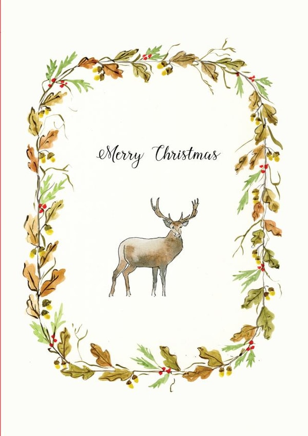 Christmas stag Card 29347 created by Penny Lindop