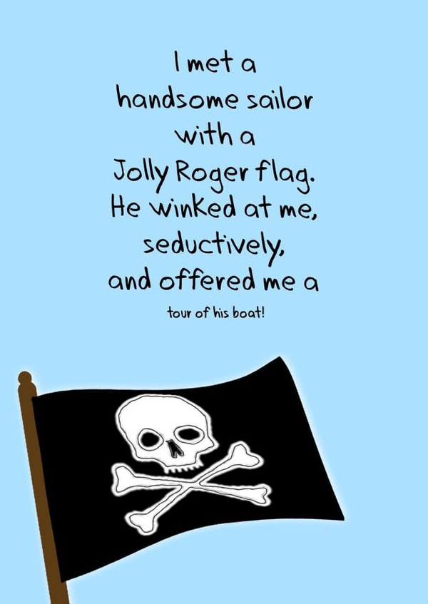 sailing sailor Just because Card 7517 created by Go La La!
