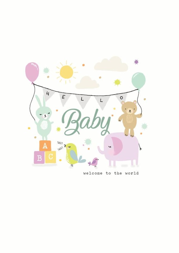hello welcome New Baby Card 11322 created by ERPdesign