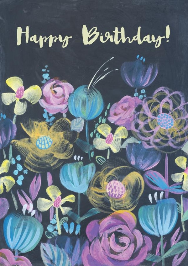 Classic Birthday Card - Arty - Flowers created by From A Place of Wonder