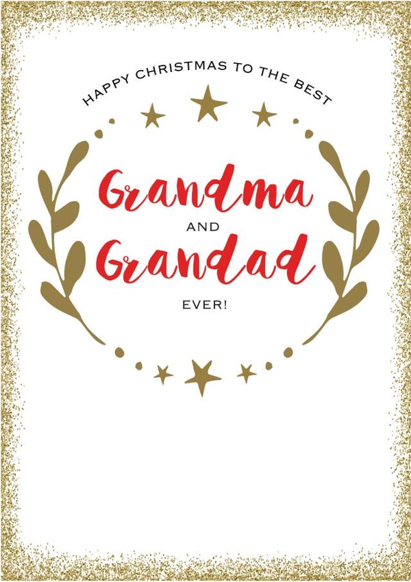The best Grandma and Grandad ever Christmas card created by Always Sparkle