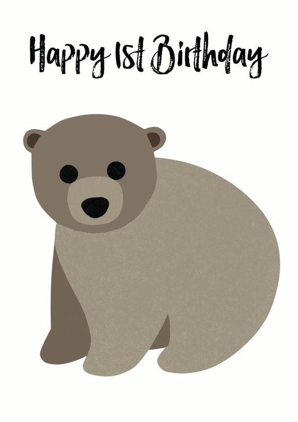 bear cute Birthday Card 32947 created by Chameleon and Co