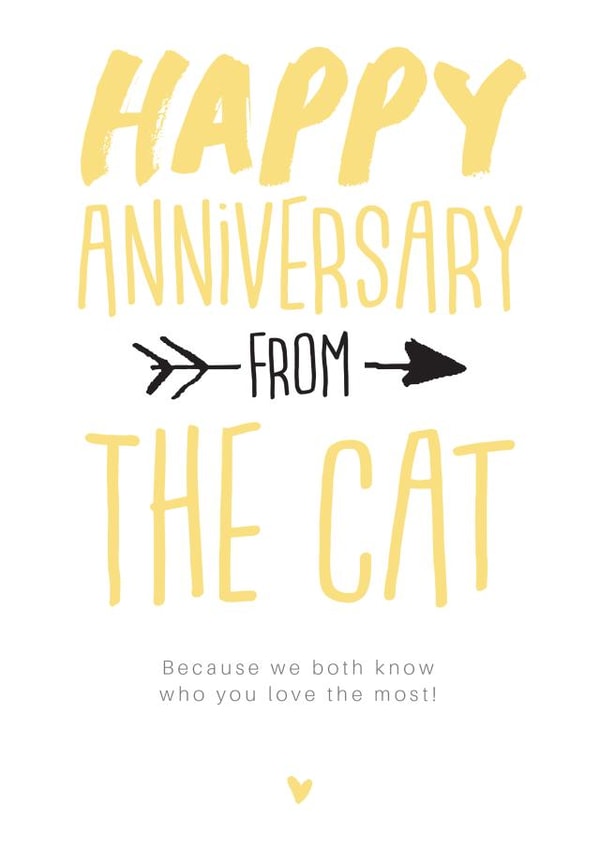 Cat Funny Anniversary Card 10525 created by alex