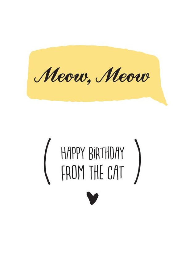 Cat Funny Birthday Card 10527 created by alex