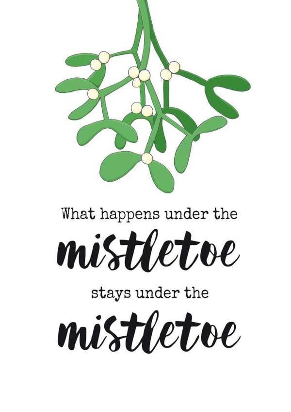 Mistletoe funny Christmas Card 31341 created by Duckduckle Design