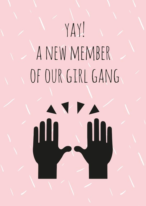 girl gang New Baby Card 7832 created by Hoard Pretty Things