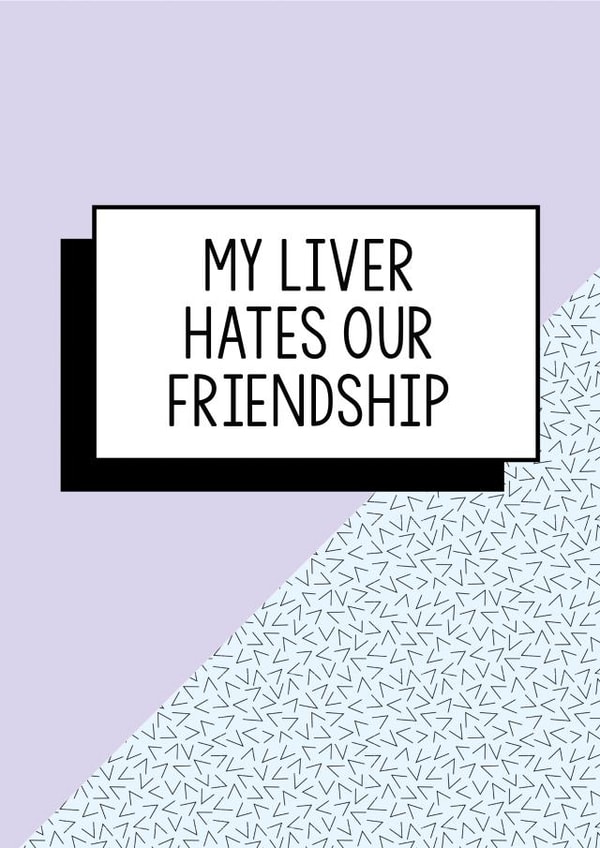 Funny Birthday Card - Drinking Buddy - Liver - Friend created by Bettie Confetti