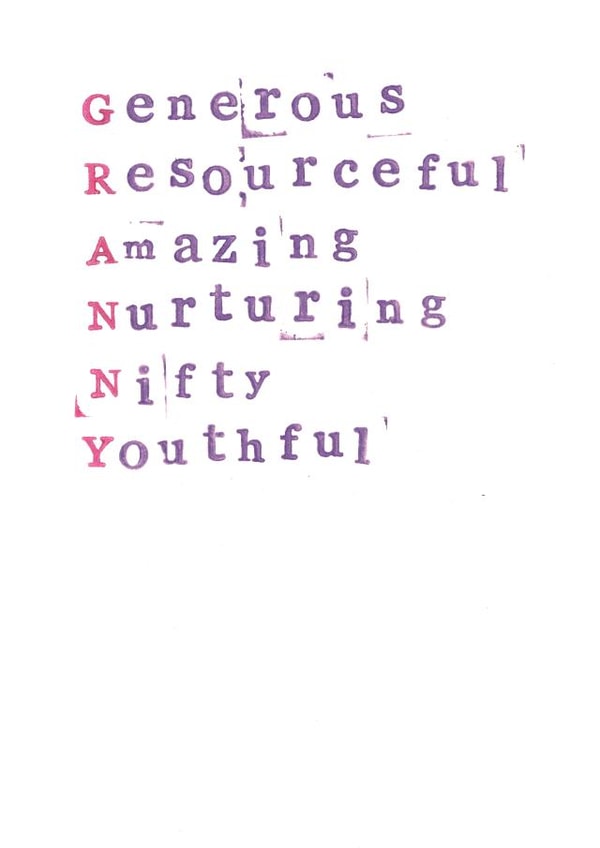 Nan Female Birthday Card 10947 created by Monty and Tom