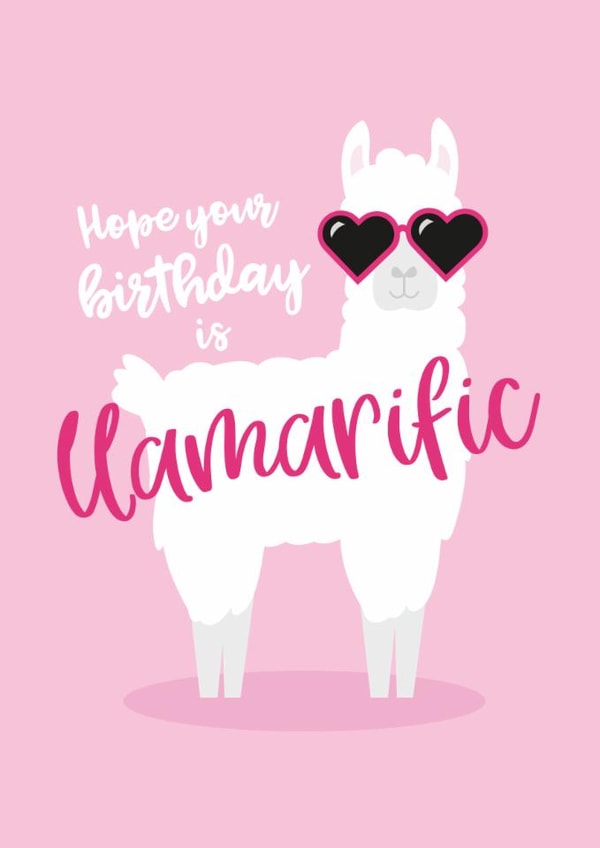 alpaca cute Birthday Card 9247 created by Tiger Feet Creations