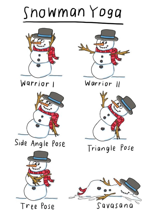 funny snowman Christmas Card 4651 created by Che Dyer