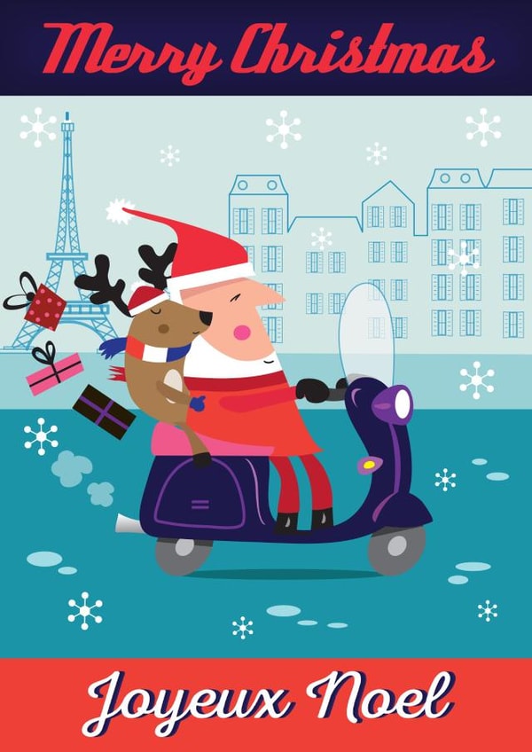 french france Christmas Card 22308 created by Jon Higham