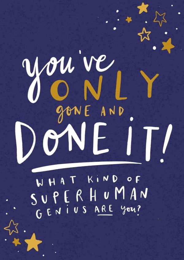 you've done Exams Card 6212 created by Lucy Maggie Designs