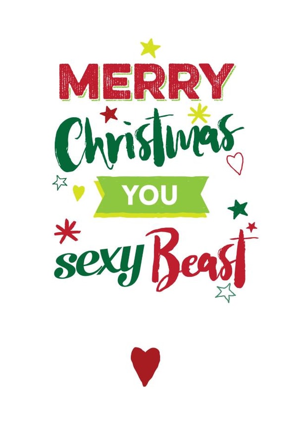 merry holly Christmas Card 5087 created by Silly Prints