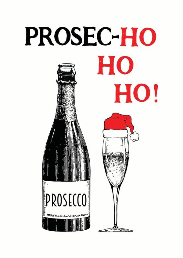 Xmas Prosecco Christmas Card 31401 created by Of Life & Lemons Ltd.