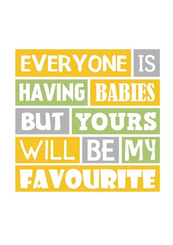 Funny New Baby Card For Friend - Gender Neutral created by SixElevenCreations